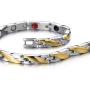 Steel Link Magnetic Bracelet for Women, Health Function Element of Magnets, Free Link Removal Kit