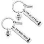 CENWA IVF Got This Mom/Dad Keychain Set Infertility Gift IVF IUI Gift Lucky Fertility Jewelry IVF Encouragement Gift