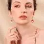 DAMLENG 3D Lifelike Red Apple Earrings Heart Half Apple Fruits Dangle Earrings for Women Girls Statement Jewelry