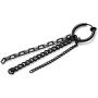 Fusamk Fashion Stainless Steel Long Chain Dangle Earrings Tube Clip On Earrings