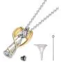 Cremation Urn Necklace for Ashes Angel Wing Keepsake Locket Stainless Steel Cross Cremation Jewelry Waterproof Memorial Pendant Cremation Urn Necklace for Ashes Angel Wing Keepsake Locket Stainless Steel Cross Cremation Jewelry Waterproof Memorial Pendant