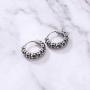 Gothic Skull Hoop Earring Small Stainless Steel Punk Rock huggie Earrings for Men Vintage Jewelry