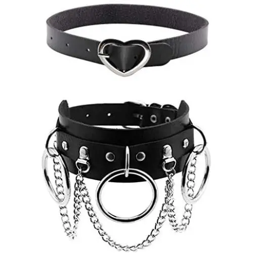 Xjoyous PU Leather Choker Collar Necklace, Vintage Gothic Punk Rock Rivet Necklace for Women and Girls Accessory Xjoyous PU Leather Choker Collar Necklace, Vintage Gothic Punk Rock Rivet Necklace for Women and Girls Accessory