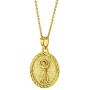 In Season Jewelry 18k Gold Plated Religious Divine Child Jesus Medal Protection Pendant Kids 16''