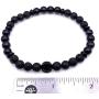 Mens Warrior Stone Lava Stretch Bead Bracelet Handcrafted in USA - Dark Blue / Black