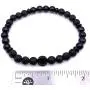 Mens Warrior Stone Lava Stretch Bead Bracelet Handcrafted in USA - Dark Blue / Black Mens Warrior Stone Lava Stretch Bead Bracelet Handcrafted in USA - Dark Blue / Black