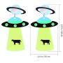 FENICAL UFO Earring Exaggerated Earring Acrylic Earring Drop for Woman Girls Ladies 1Pair