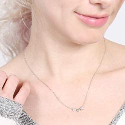 RIAH FASHION Dainty Romantic Charm Necklace - Minimal Pendant Delicate Chain Heart, Love Message Girlfriend, Valentines Mothers Day Jewelry Gift