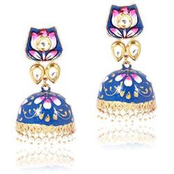 Indotribe Bollywood Earrings Jhumka Earrings For Women Indian Earrings For Women Jhumka Earrings Meenakari Earrings Indian Jewelry For Women Earrings Indian Jhumka Earrings Indian Earrings