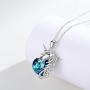 JUSTKIDSTOY Unicorn Necklace Jewelry 925 Sterling Silver Unicorn Pendant Necklace with Crystal Birthday Gifts for Women Girls
