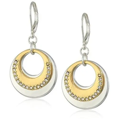 Nine West Two Tone Drop Earrings Nine West Two Tone Drop Earrings