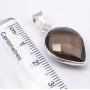 SilverStarJewel 13 x 18 mm Smoky Quartz tcw 11.5 Pendant 1.2'' 925 Solid Silver Fashion Gift