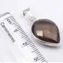 SilverStarJewel 13 x 18 mm Smoky Quartz tcw 11.5 Pendant 1.2'' 925 Solid Silver Fashion Gift SilverStarJewel 13 x 18 mm Smoky Quartz tcw 11.5 Pendant 1.2'' 925 Solid Silver Fashion Gift