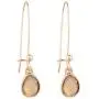 Lux Accessories Rose Goldtone Teardrop Champagne Stone Multi Earring Set 3PC