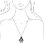 Spinningdaisy Silver Plated Round Body Cute Black Penguin Necklace