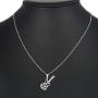 Gifts for Guitar Players Men 925 Sterling Silver Guitar Necklace Treble Clef Music Note Necklace,Guitar Gift for Guitar Lovers Musical Jewelry Gifts for Men/Women/Guitar Teacher