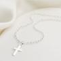 Molly B London Sterling Silver Cross Girls Necklace - Perfect Christening Gift or Holy Communion Jewelry