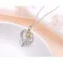 Sterling Silver You Are My Sunshine Sunflower CZ Heart Pendant Necklace 18'' for Girls Women Sterling Silver You Are My Sunshine Sunflower CZ Heart Pendant Necklace 18'' for Girls Women
