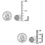 LeCalla Sterling Silver Jewelry Light Weight Antique Round Large Filigree Cut Stud Earring for Women