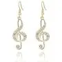Women Dangle Earrings,Musical Note Drop Earring for Girl Rhinestone Earring Hook Earring with CZ Crystal Women Dangle Earrings,Musical Note Drop Earring for Girl Rhinestone Earring Hook Earring with CZ Crystal
