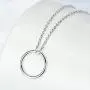 Open Circle Necklace in Yellow Gold, Rose Gold or Rhodium over 925 Sterling Silver Open Circle Necklace in Yellow Gold, Rose Gold or Rhodium over 925 Sterling Silver