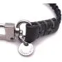 Mens Reversible Hand-Knotted Waxed Cord Bracelet - Gray & Black Mens Reversible Hand-Knotted Waxed Cord Bracelet - Gray & Black
