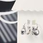 Sllaiss Austrian Crystals Bella Earrings For Women Solitaire Leverback Earrings Dainty Wedding Drop earrings Bridal Jewelry White Gold Palted