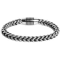 Thick Mens Large Link Chain Bracelet Silver Stainless Steel Bracelet Cuban Chain Type