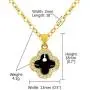 Haiyin Jewelry Lucky Four Leaf Clover Pendant 24K Gold Plated Brass Necklace for Womens Girls Keepsake 18'' Haiyin Jewelry Lucky Four Leaf Clover Pendant 24K Gold Plated Brass Necklace for Womens Girls Keepsake 18''