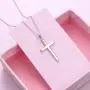 S925 Sterling Silver Cross Pendant Necklace for Women Men