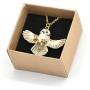 Barn Owl Necklace Hand Painted Porcelain Necklace Ceramic Animal Necklace Pendant