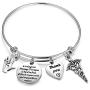 BAUNA Massage Therapist Gifts Therapist Appreciation Gifts A Truly Great Massage Therapist Is Hard to Find and Impossible to Replace Bangle Bracelet LMT Graduation Gift