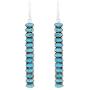 Turquoise Earrings 925 Sterling Silver & Genuine Turquoise (Choose Color)