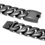 ROWIN&CO Jewelry Huge 32mm Mens Chunky Bracelet Black Heavy Sturdy 316L Stainless Steel Cuban Chain with Box Lock Clasp, 9.5 Inch/10.5 oz