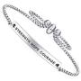 Dainty Cuff Bracelet - STRENGTH HOPE COURAGE - Cancer Survivor Jewelry Positive Gift