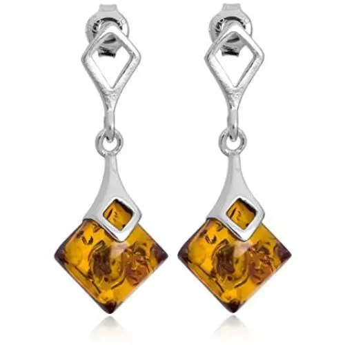 Ian and Valeri Co. Amber Sterling Silver Square Stud Earrings Ian and Valeri Co. Amber Sterling Silver Square Stud Earrings