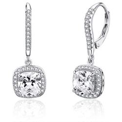 Earrings for Woman 925 Sterling Silver With Blue Crystal