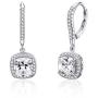Earrings for Woman 925 Sterling Silver With Blue Crystal