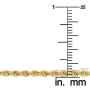 KoolJewelry Men Women 10k Yellow Gold 1.5MM 1.8MM 2.6MM 3.2MM 3.8MM 4.8MM Rope Chain Necklace 16-30 Inch