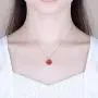 Sterling Silver Heart Shaped and Four Leaf Clover Convertible Pendant Necklace Crystals Jewelry for Women Girls Sterling Silver Heart Shaped and Four Leaf Clover Convertible Pendant Necklace Crystals Jewelry for Women Girls