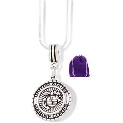 Marine Mom Necklace | Pendant Marine Corp Jewelry Jewlry Medal Charm Accessories Stuff Gift for Mom Men Women Girlfriend USMC Marines Symbol