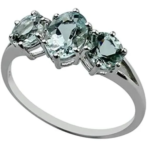 Carillon Stunning Aquamarine Natural Gemstone Oval Shape Wedding Ring 925 Sterling Silver Jewelry For Women for Men Carillon Stunning Aquamarine Natural Gemstone Oval Shape Wedding Ring 925 Sterling Silver Jewelry For Women for Men