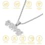 Halukakah Gold Chain with Bubble Letter King/Gang/Trap/Savage Iced Out,Diamond Necklace for Men 18k Real Gold Plated/Platinum White Gold Finish with Rope Chain 24''/Tennis Chain 20'' Free Giftbox