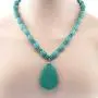 Gem Stone King 22 Inch Blue Simulated Turquoise Howlite Necklace with Drop Shape Pendant and Earring Set Gem Stone King 22 Inch Blue Simulated Turquoise Howlite Necklace with Drop Shape Pendant and Earring Set