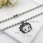 YYJL Betty Boop Enamel Metal Necklace Pendant Fashion Cute Anime Girl Charm Bead Chain Necklaces for Women Girls
