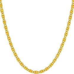 Lifetime Jewelry 3mm Scroll Chain Necklace for Women and Men 24k Real Gold Plated