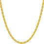 Lifetime Jewelry 3mm Scroll Chain Necklace for Women and Men 24k Real Gold Plated