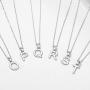 ChicSilver Initial Necklace 925 Sterling Silver Dainty Small Letter Pendant Personalized 26 Alphabet Necklace for Women, 18 Inch Chain (with Gift Box)