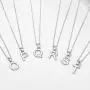 ChicSilver Initial Necklace 925 Sterling Silver Dainty Small Letter Pendant Personalized 26 Alphabet Necklace for Women, 18 Inch Chain (with Gift Box) ChicSilver Initial Necklace 925 Sterling Silver Dainty Small Letter Pendant Personalized 26 Alphabet Necklace for Women, 18 Inch Chain (with Gift Box)