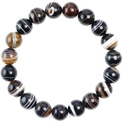 Jan&Dee Natural Semi-Precious Gemstone Healing Power Sardonyx Agate Crystal Bracelet